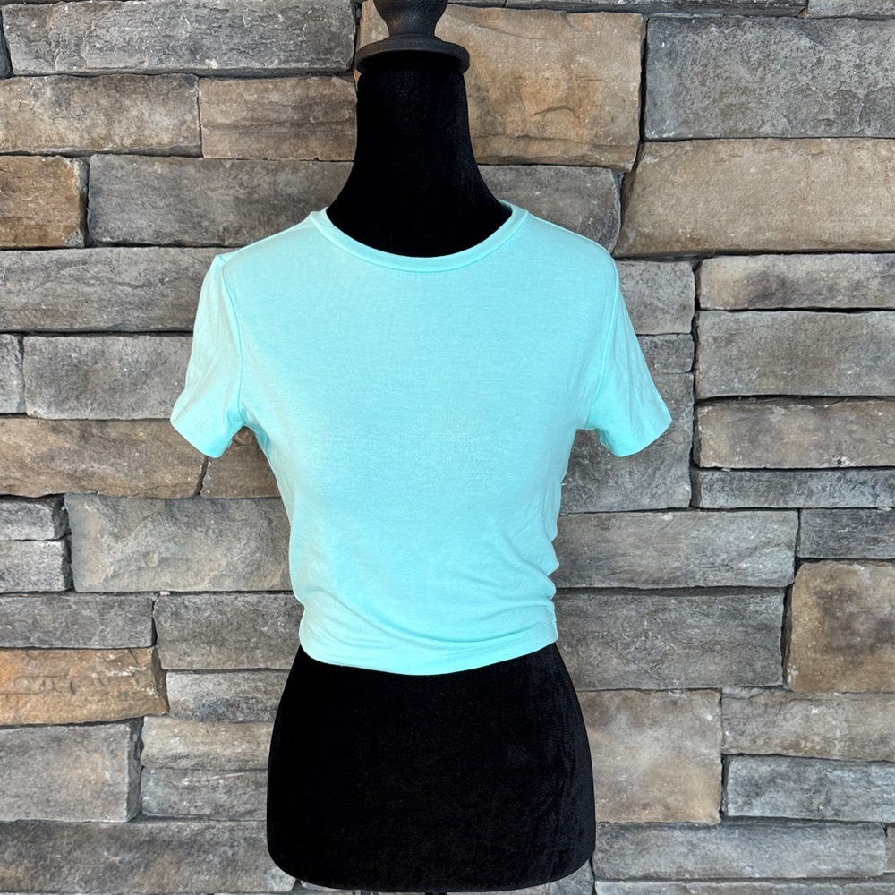 WILD FABLE - Robins Egg Cropped Top